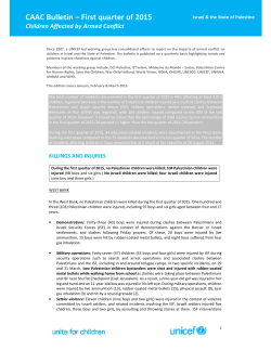 CAAC Bulletin – First quarter of 2015