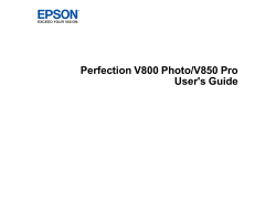 User`s Guide - Perfection V800 Photo/V850 Pro0
