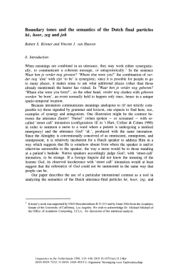 Boundary tones and the semantics of the Dutch