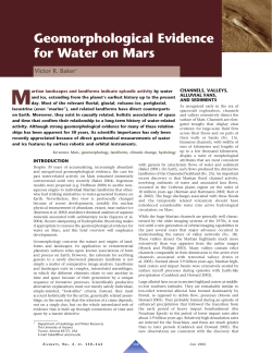 Geomorphological Evidence for Water on Mars