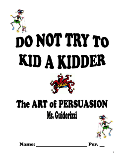 Rhetorical Devices Packet - Troup County School System