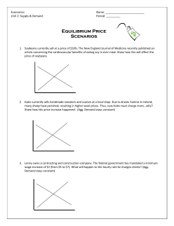 Equilibrium Price Scenarios