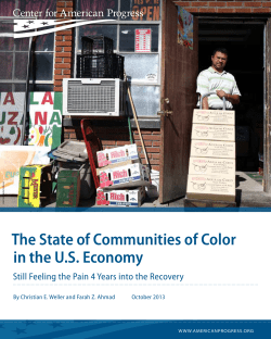The State of Communities of Color in the US Economy