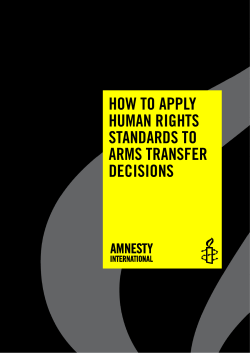 how to apply human rights standards to arms transfer decisions