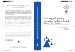 Measuring and Assessing Tone at the Top Using Annual Report