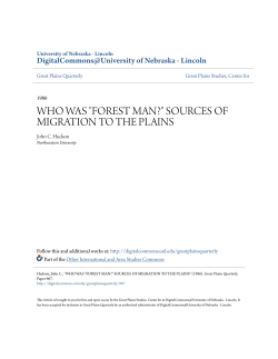 "forest man?" sources of migration to the plains