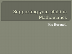 Supporting your child in Mathematics