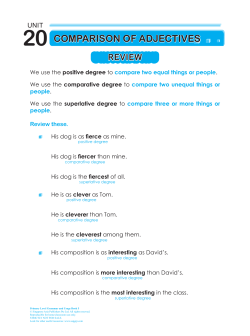 20 comparison of adjectives