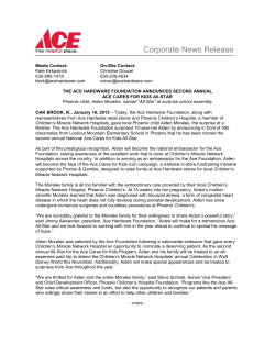Corporate News Release - Ace Hardware Newsroom
