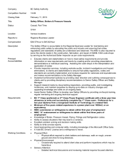 Company BC Safety Authority Competition Number 14