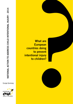 National Action to Address Child Intentional Injury