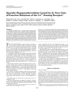Sporadic Hypoparathyroidism Caused by de Novo Gain- of