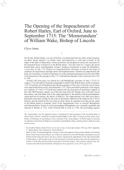 The Opening of the Impeachment of Robert