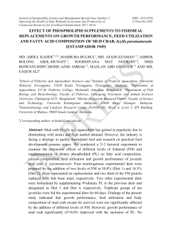effect of phospholipid supplements to fishmeal replacements