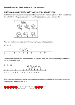 INFORMAL/WRITTEN METHODS FOR ADDITION