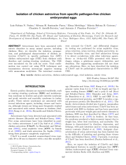 Isolation of chicken astrovirus from specific