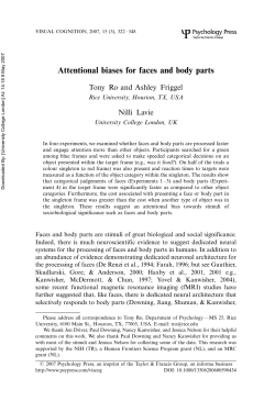 Attentional biases for faces and body parts