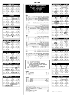 0809 BPS District Calendar