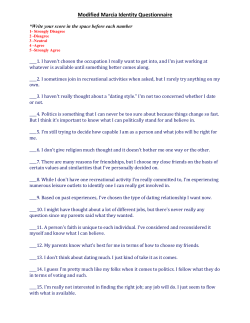 Modified Marcia Identity Questionnaire
