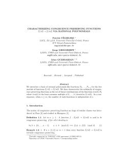 Characterizing congruence preserving functions Z/nZ -