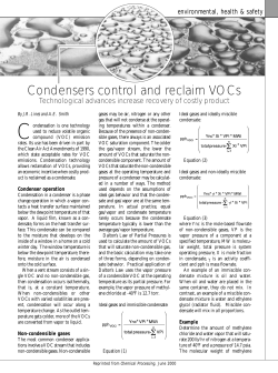 Condensers control and reclaim VOCs