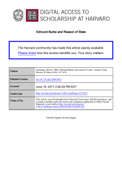 Edmund Burke and Reason of State