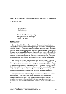 Analysis of Intensity Modulated Pulse Train Length for Laser