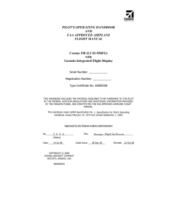 COLUMBIA 350 Pilot`s Operating Handbook