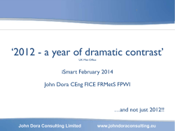 2012 - a year of dramatic contrast