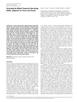 Activating the Medial Temporal Lobe during Oddity Judgment for