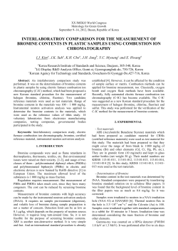 interlaboratroy comparison for the measurement of bromine