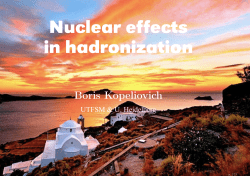 Nuclear effects in hadronization