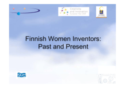 Finnish Women Inventors: Past and Present