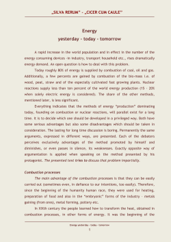 Energy yesterday - today