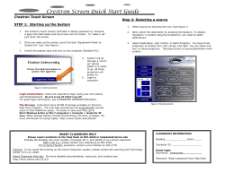 Crestron Screen Quick Start Guide