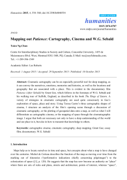 Mapping out Patience: Cartography, Cinema and W.G. Sebald
