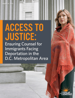 Ensuring Counsel for Immigrants Facing Deportation in the D.C.