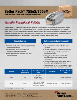 BETTER PACK&reg; 755eS/755eM WAT DISPENSER