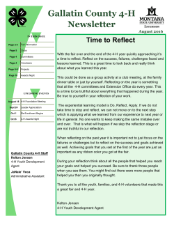 Gallatin County 4-H Newsletter - Montana State University Extension