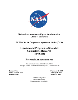 EPSCoR 2011 CAN - Louisiana NASA EPSCoR