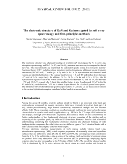 The electronic structure of GaN and Ga investigated by soft x