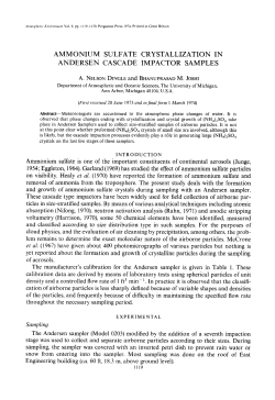 ammonium sulfate crystallization in andersen cascade