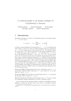 A Counterexample to an integral analogue of Carath`eodory theorem
