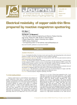 Electrical resistivity of copper oxide thin films