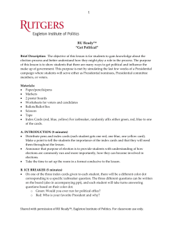 RU Ready to Get Political Lesson Plan