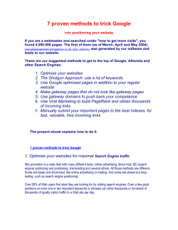 7 proven methods to trick Google