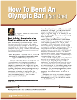 How To Bend An Olympic Bar, Part I