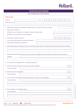 depression questionnaire
