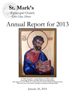 2013 Annual Report - St. Mark`s Episcopal Church