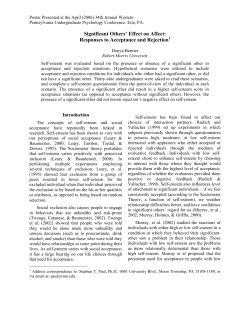 Significant Others` Effect on Affect